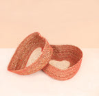 Seagrass Heart Open Basket (Set of 2)